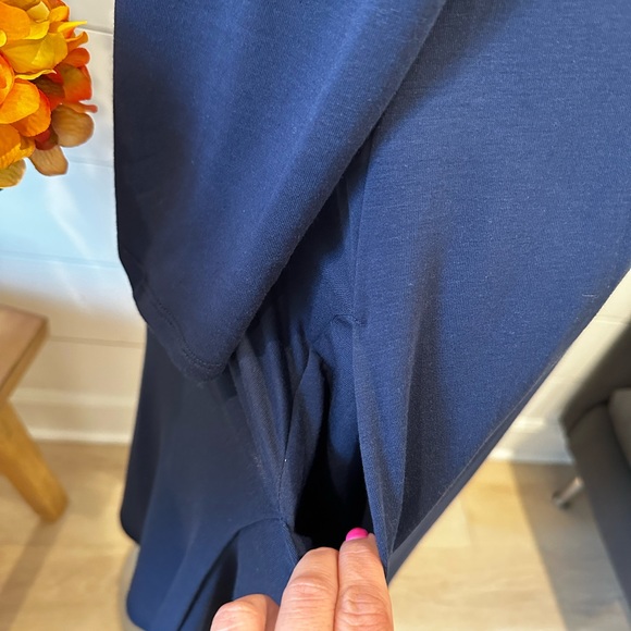 Lane Bryant navy blue soft cotton 3/4 sleeve dress 14-16 - Picture 5 of 11